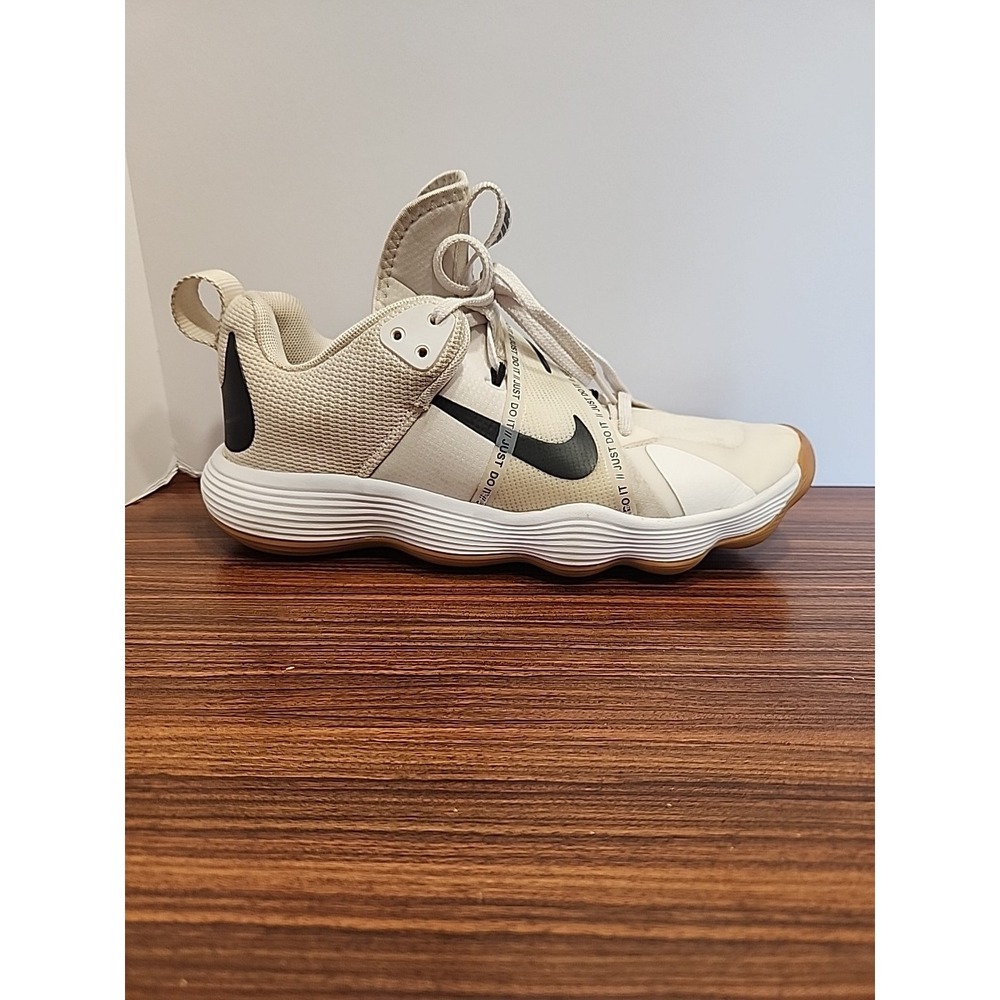 Nike React Hyperset Volleyball Shoes Mens 7.5 Women's 9 White/Black Just Do It - Picture 2 of 11